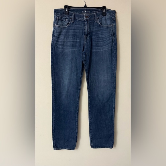 7 For All Mankind Standard Fit Medium Wash Denim, size 34 (men’s? Women’s?) - Picture 1 of 8
